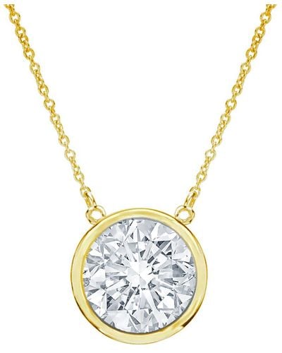 Diana M. Jewels Fine Jewelry 14k 1.30 Ct. Tw. Diamond Solitaire Pendant Necklace - Blue