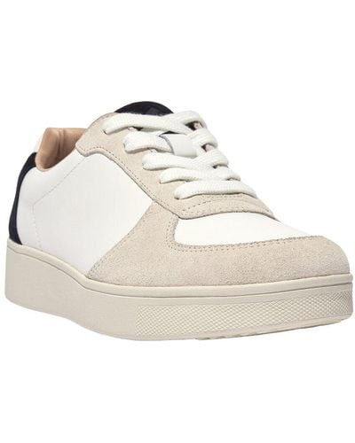 Fitflop Rally Leather & Suede Sneaker - White