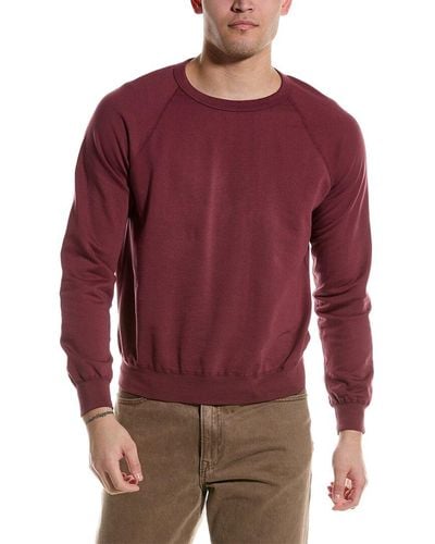 Save Khaki Fleece Crewneck Sweatshirt - Red