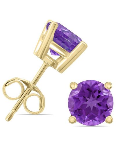 Gemstones 14k 1.10 Ct. Tw. Amethyst Earrings - Purple