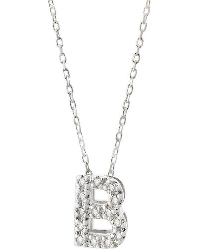 Monary 14k 0.05 Ct. Tw. Diamond Necklace - Metallic
