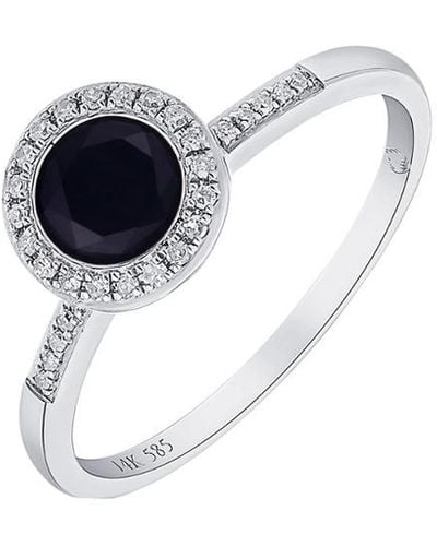 Diana M. Jewels Fine Jewelry 14k 0.73 Ct. Tw. Diamond & Onyx Ring - Multicolor