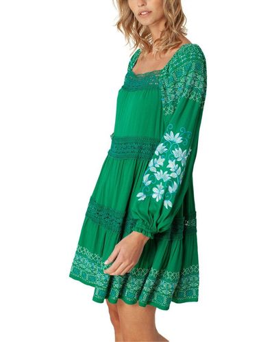 Hale Bob Floral Ruffle Mini Dress