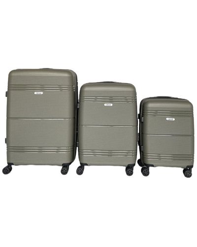 Izod Legna Expandable 3pc Suitcase Set - Grey