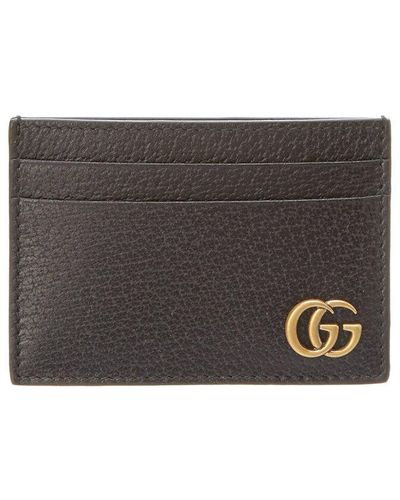 Gucci GG Marmont Leather Money Clip Card Holder - Gray