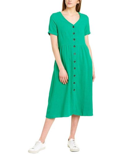 Joules Jessica Linen-blend Midi Dress - Green