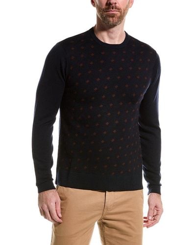 RAFFI Merino Wool Crewneck Sweater - Black