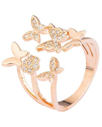 Eye Candy LA The Luxe Collection Cz Mini Butterfly Ring - White