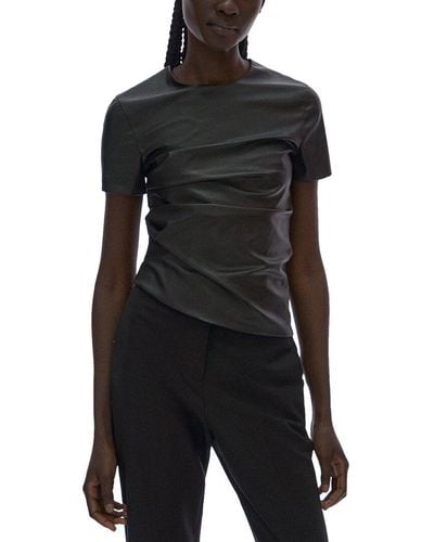 Helmut Lang Relaxed Fit Twist Top - Black