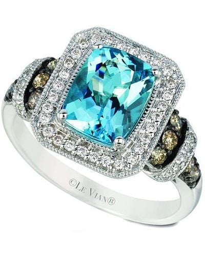 Le Vian Le Vian 14k 1.91 Ct. Tw. Diamond & Sea Blue Aquamarine Ring