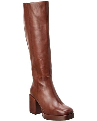 Seychelles No Love Lost Leather Platform Knee-high Boot - Brown