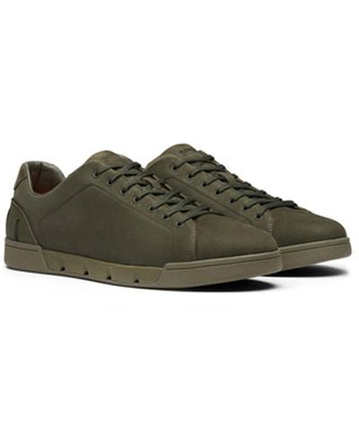 Swims Breeze Tennis Leather Trainer - Green