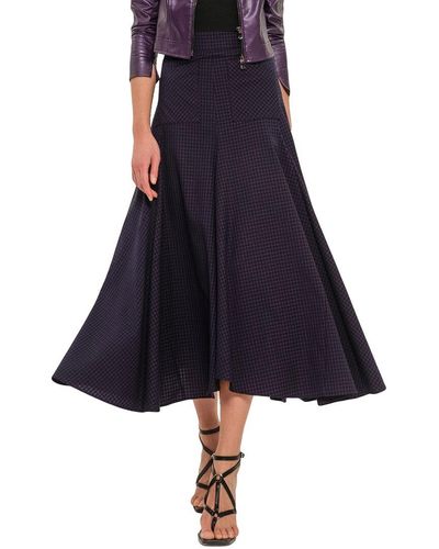 BGL Wool-blend Maxi Skirt - Blue