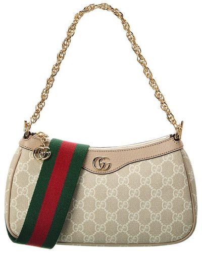 Gucci Ophidia Small GG Supreme Canvas & Leather Shoulder Bag - Metallic