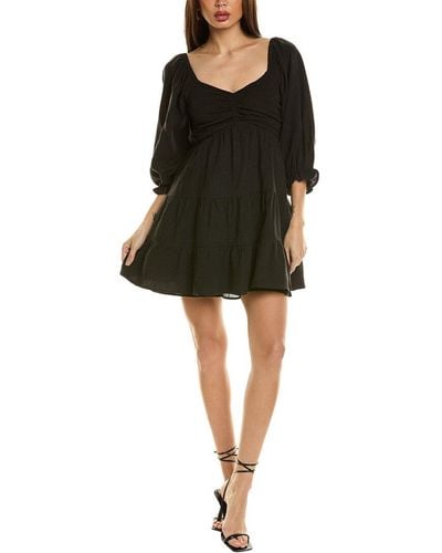 Saltwater Luxe Linen Mini Dress - Black
