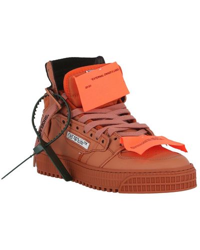 Off-White c/o Virgil Abloh Off-whitetm Off-court 3.0 Leather High-top Sneaker - Red