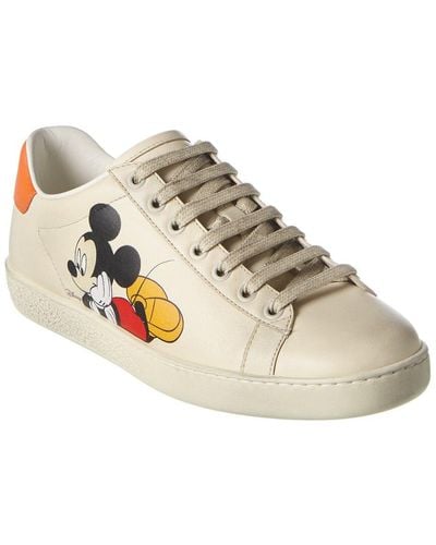 Gucci X Disney Ace Leather Sneaker - White