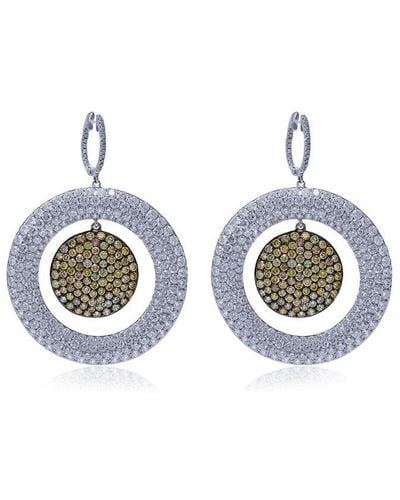 Diana M. Jewels Fine Jewelry 18k 15.44 Ct. Tw. Diamond Earrings - Blue