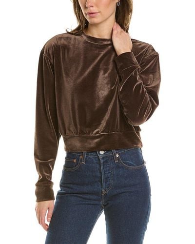 Noize Edith Crew Neck Sweater - Brown