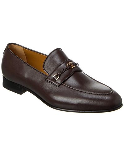 Gucci Interlocking G Leather Loafer - Brown