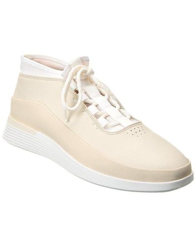 Wolf & Shepherd Crossover Mid Leather Sneaker - Natural