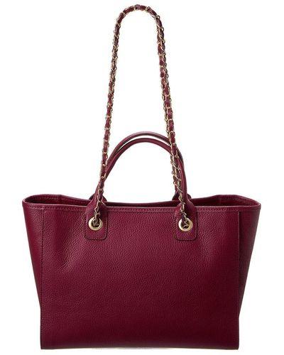 Persaman New York Beatrix Leather Tote - Purple