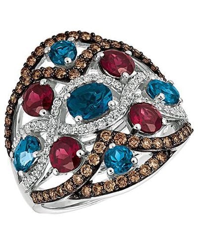 Le Vian Le Vian 14k 3.13 Ct. Tw. Diamond & Gemstone Ring - Blue