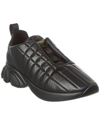Burberry Quilted Leather Sneaker - Black