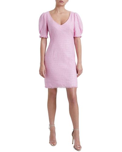 Santorelli Bianca Tweed Sheath Dress - Pink