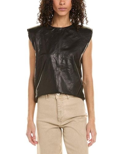 IRO Grind Leather Top - Brown