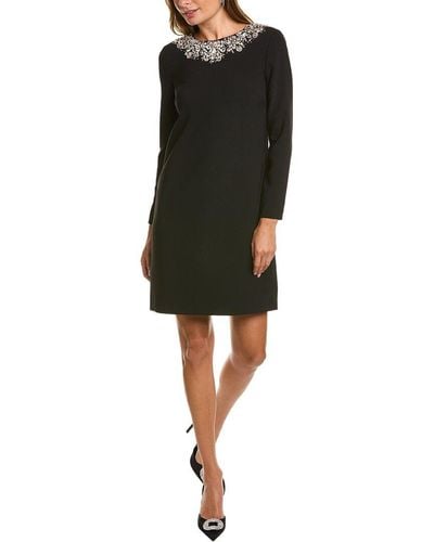 Carolina Herrera Embellished Shift Dress - Black