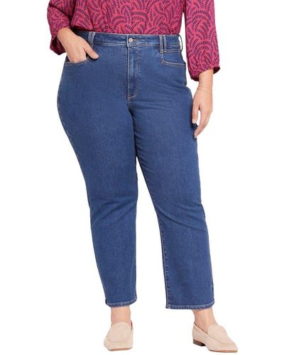 NYDJ Plus Relaxed Straight Jean - Blue