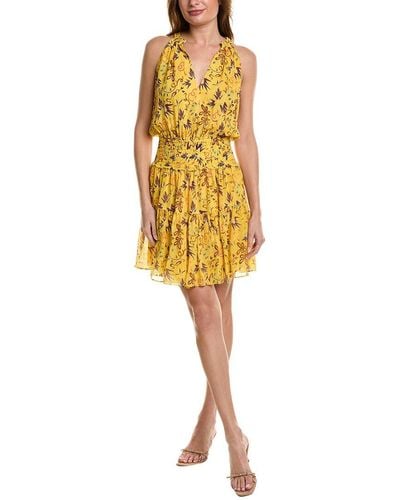 A.L.C. Silk Courtney Mini Dress - Yellow