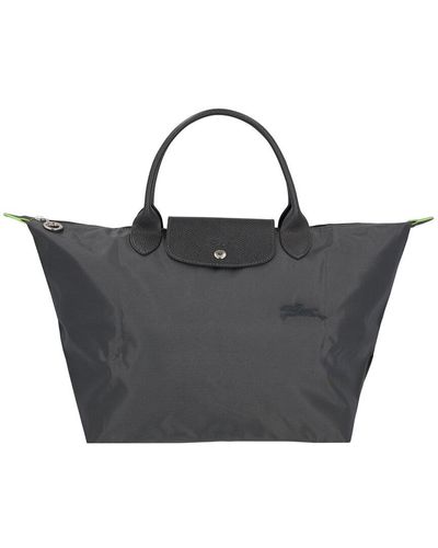 Longchamp Le Pliage Green Medium Canvas Bag - Black