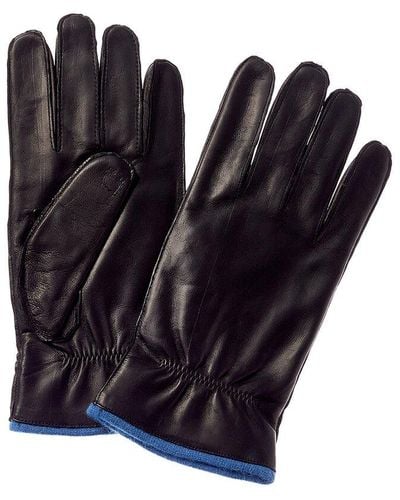 Portolano Elastic Wrist Leather Gloves - Blue