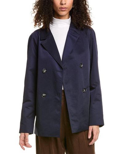 Ellen Tracy Medium Rain Coat - Blue