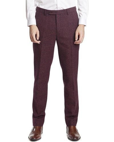 Paisley & Gray Downing Slim Fit Wool-blend Pant - Purple