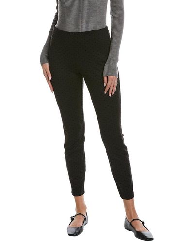 Nanette Lepore Jenny Dot Flocked Ponte Pant - Black