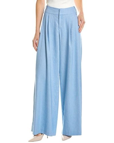 Blue Wide-leg and palazzo pants for Women | Lyst