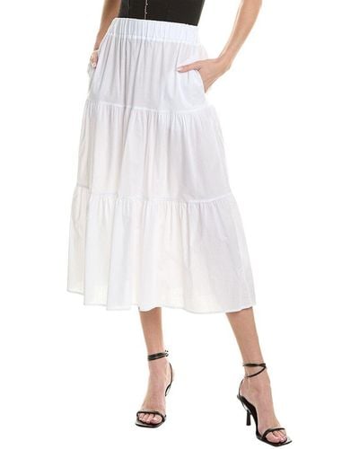 Alpha Studio Tiered Maxi Skirt - White
