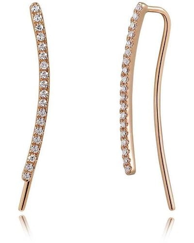 Sabrina Designs 14k Rose Gold 0.13 Ct. Tw. Diamond Climber Earrings - White