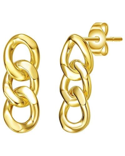 Rachel Glauber 14k Plated Dangle Earrings - Metallic