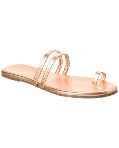 TKEES Leah Leather Sandal - Pink
