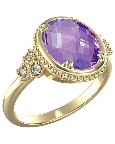 I. REISS 14k 2.85 Ct. Tw. Diamond & Amethyst Ring - Multicolour
