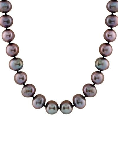 Splendid Silver 9-10mm Pearl Necklace - Metallic