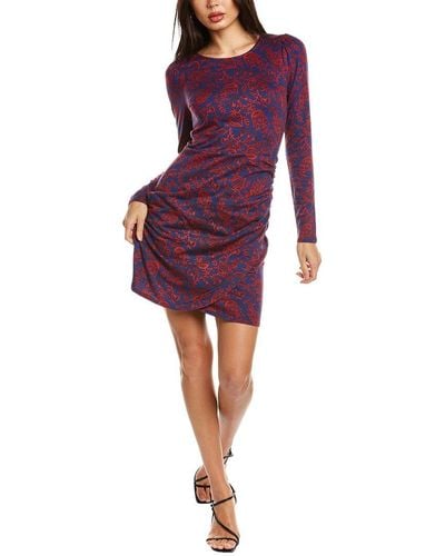 Boden Ruched Jersey Mini Dress - Purple