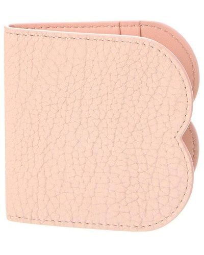 Burberry Chess Leather Card Holder - Pink