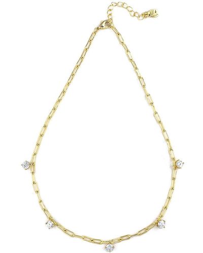 Rivka Friedman 18k Plated Cz Dangling Necklace - Metallic