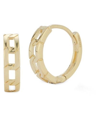 Ember Fine Jewelry 14k Link Huggie Earrings - Metallic