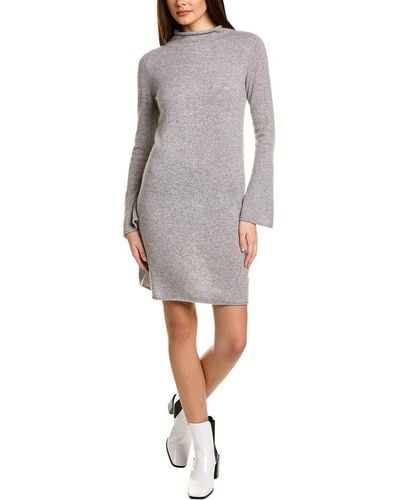 Philosophy Funnel Neck Cashmere Sweaterdress - Gray
